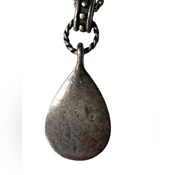 Amber Green Semi Precious Beaded Silver Plated Pendant Necklace Woman’s Jewelry - Picture 7 of 8